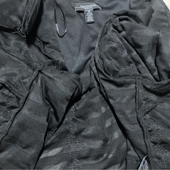 R&M Richards Black Ribbon Formal Jacket with Sequin Embellishments - Picture 11 of 15